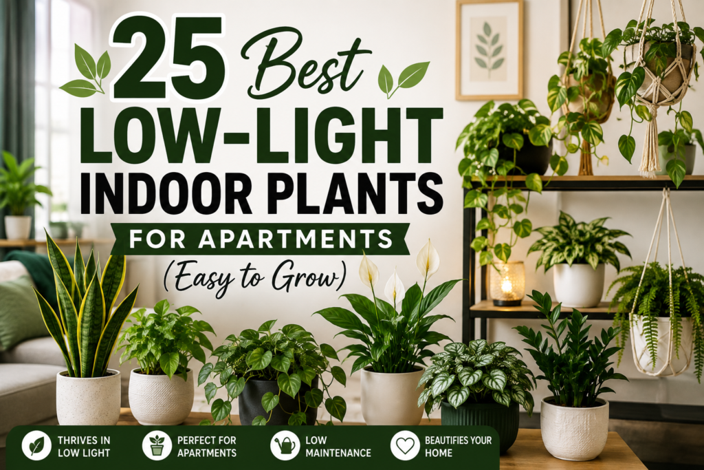25 Best Low-Light Indoor Plants for Apartments
