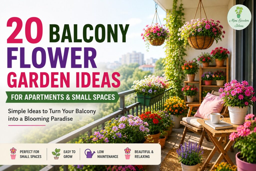 20 Balcony Flower Garden Ideas for Apartments & Small Spaces
