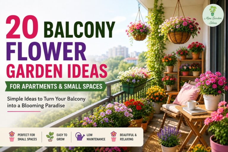 20 Balcony Flower Garden Ideas for Apartments & Small Spaces